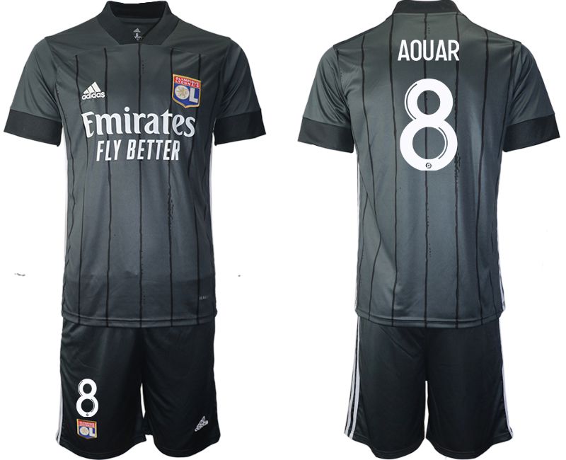 Men 2020-2021 club Olympique Lyonnais away #8 black Soccer Jerseys->other club jersey->Soccer Club Jersey